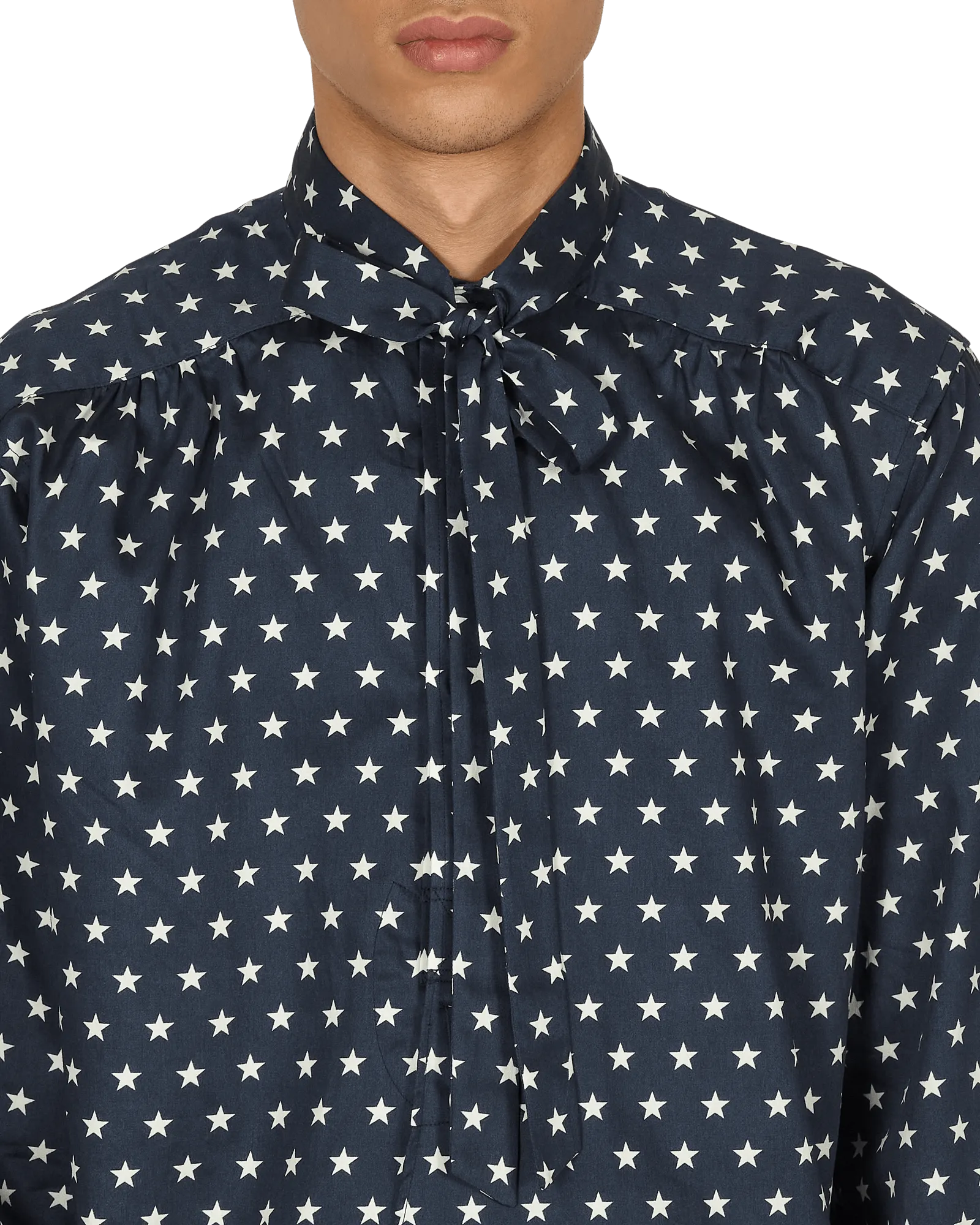 Ascot Collar EDW Shirt Blue