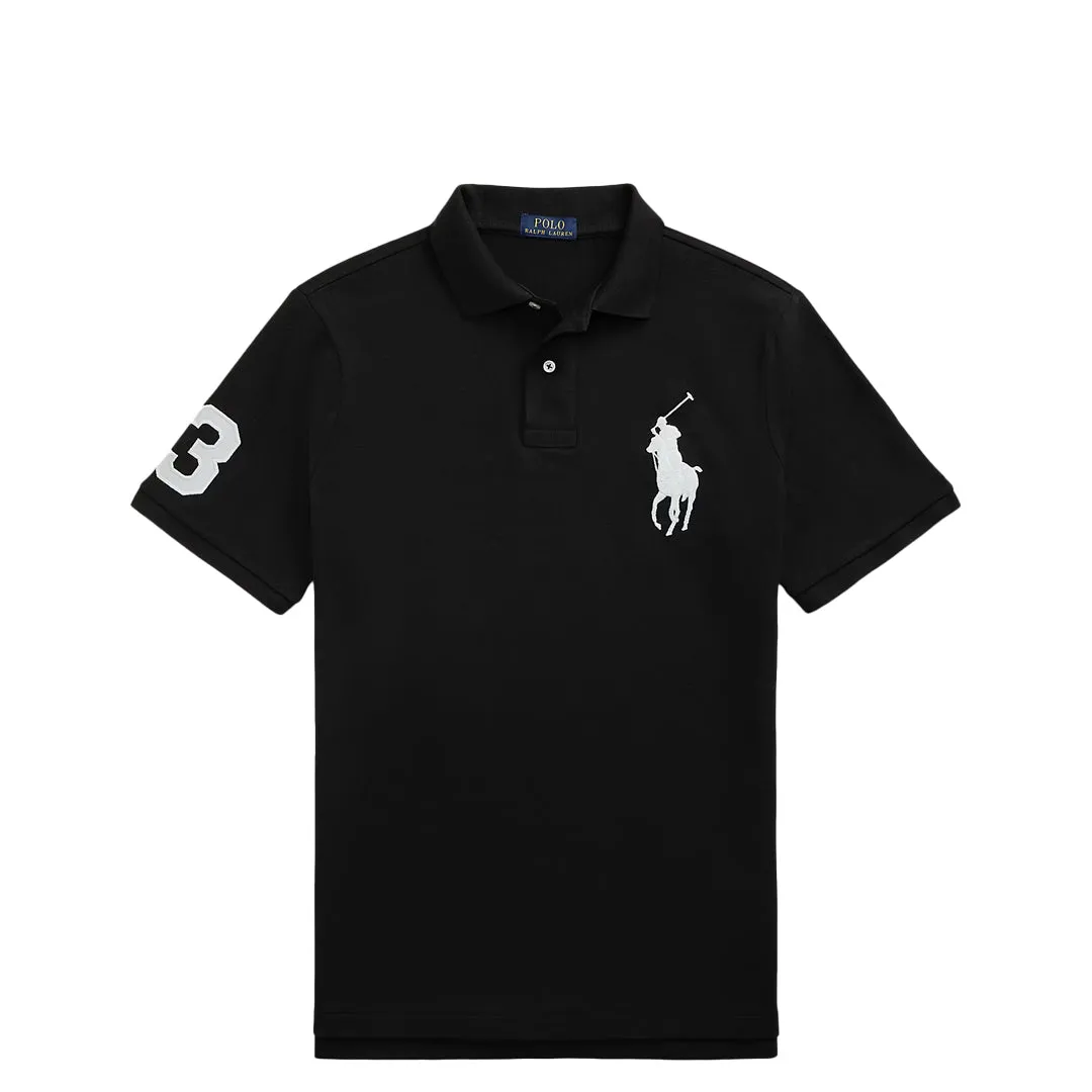 BIG PONY MESH POLO SHIRT BLACK