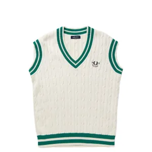 CABLE KNIT TENNNIS TANK ECRU