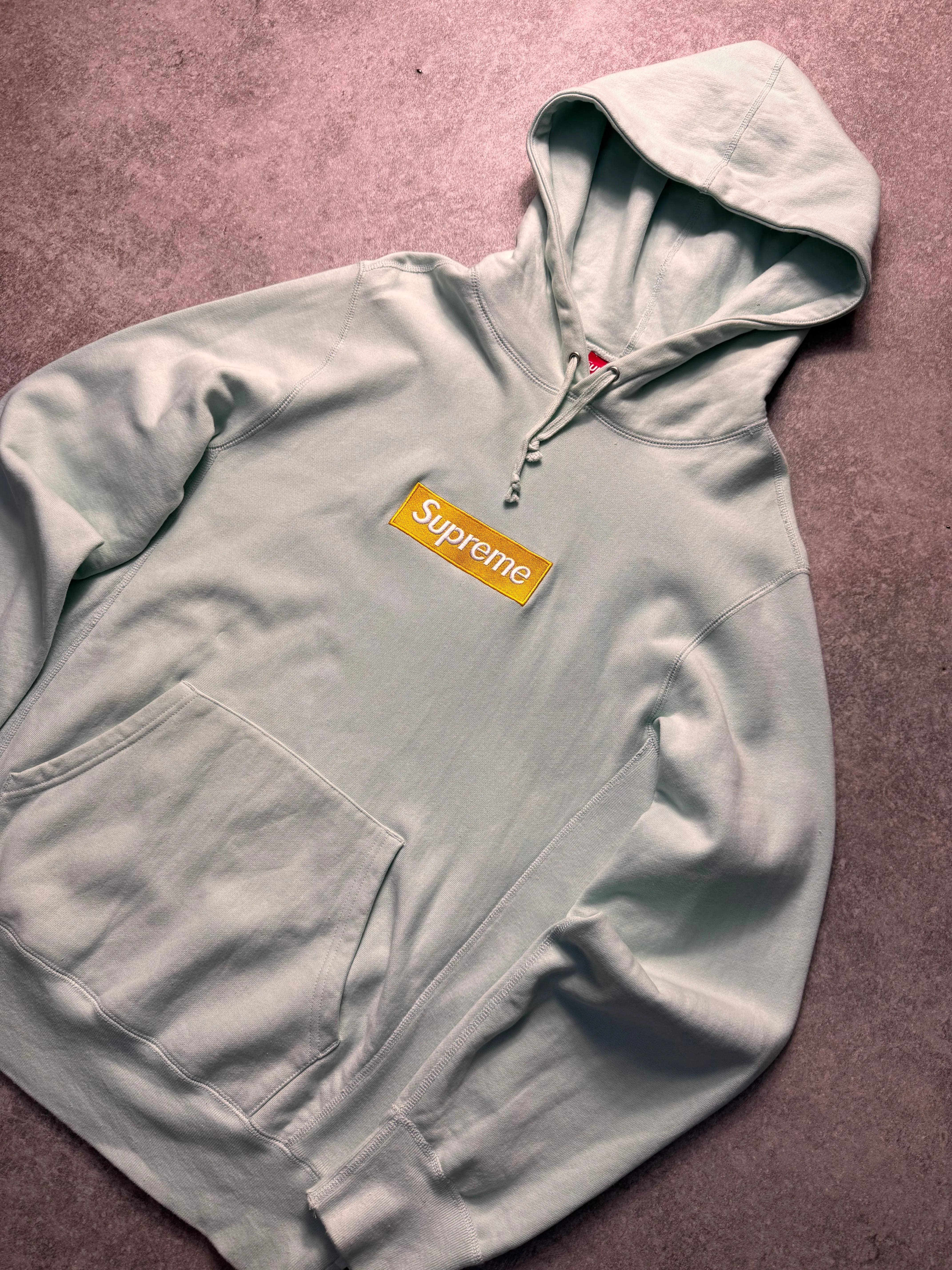 F/W2017 Supreme Box Logo 'Ice Blue' Hoodie