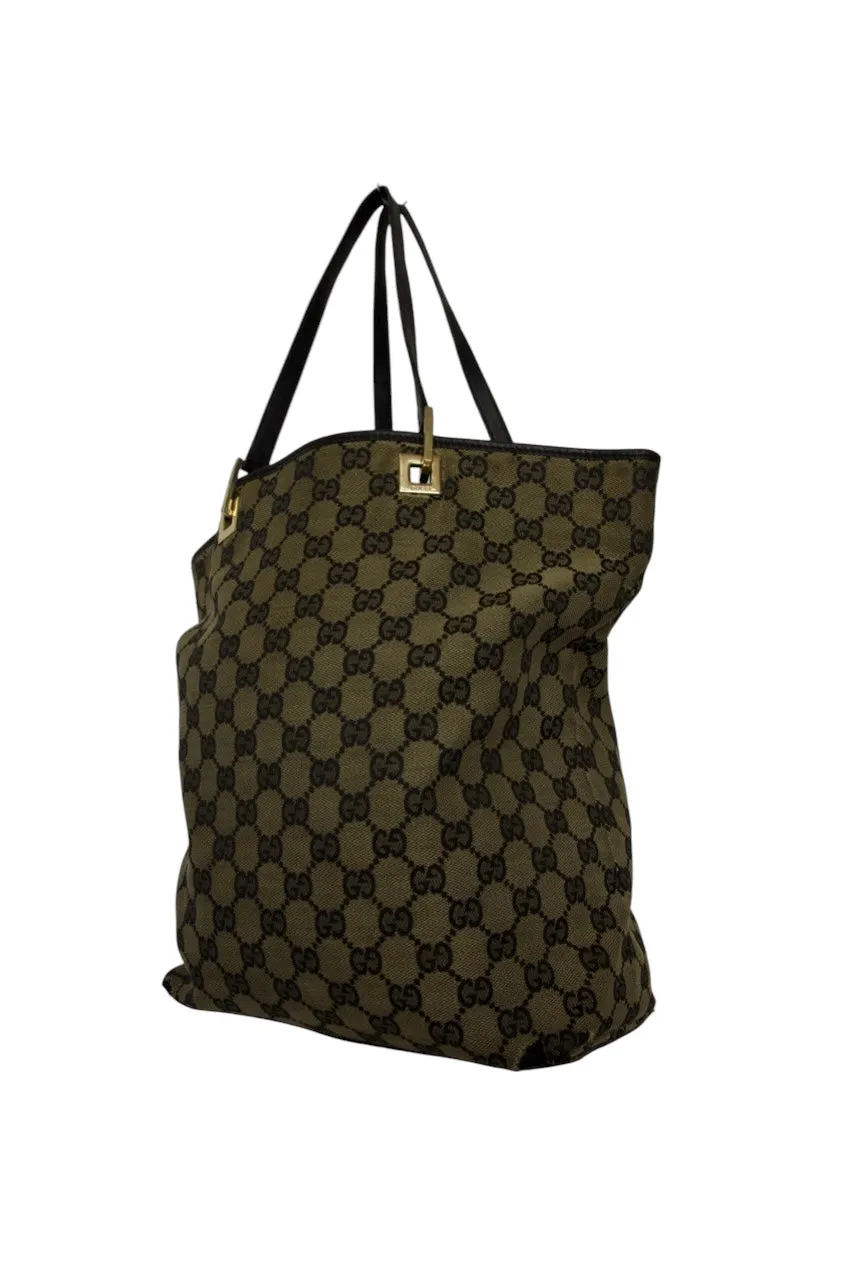 Gucci GG Supreme Canvas Leather Tote