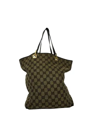 Gucci GG Supreme Canvas Leather Tote