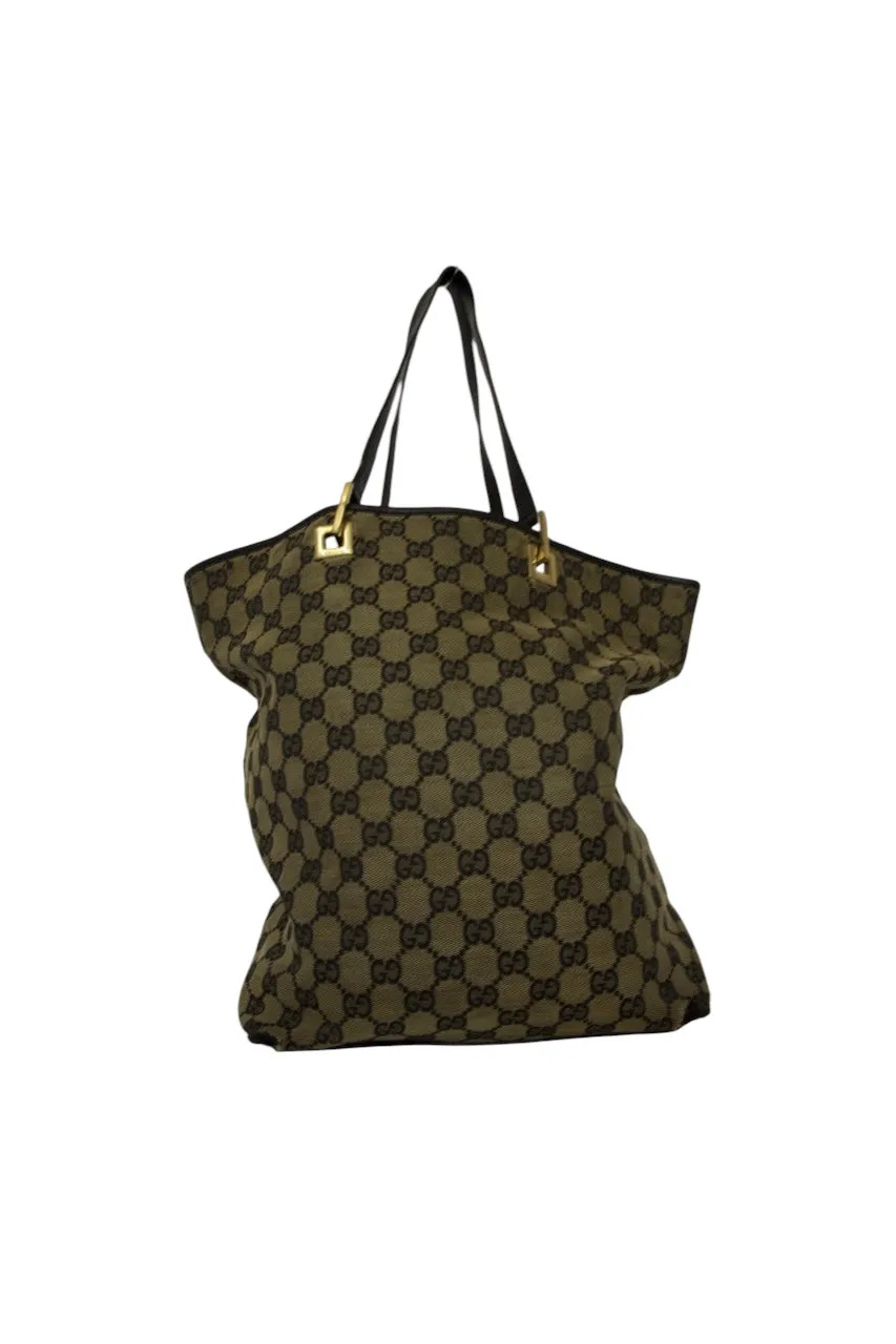 Gucci GG Supreme Canvas Leather Tote