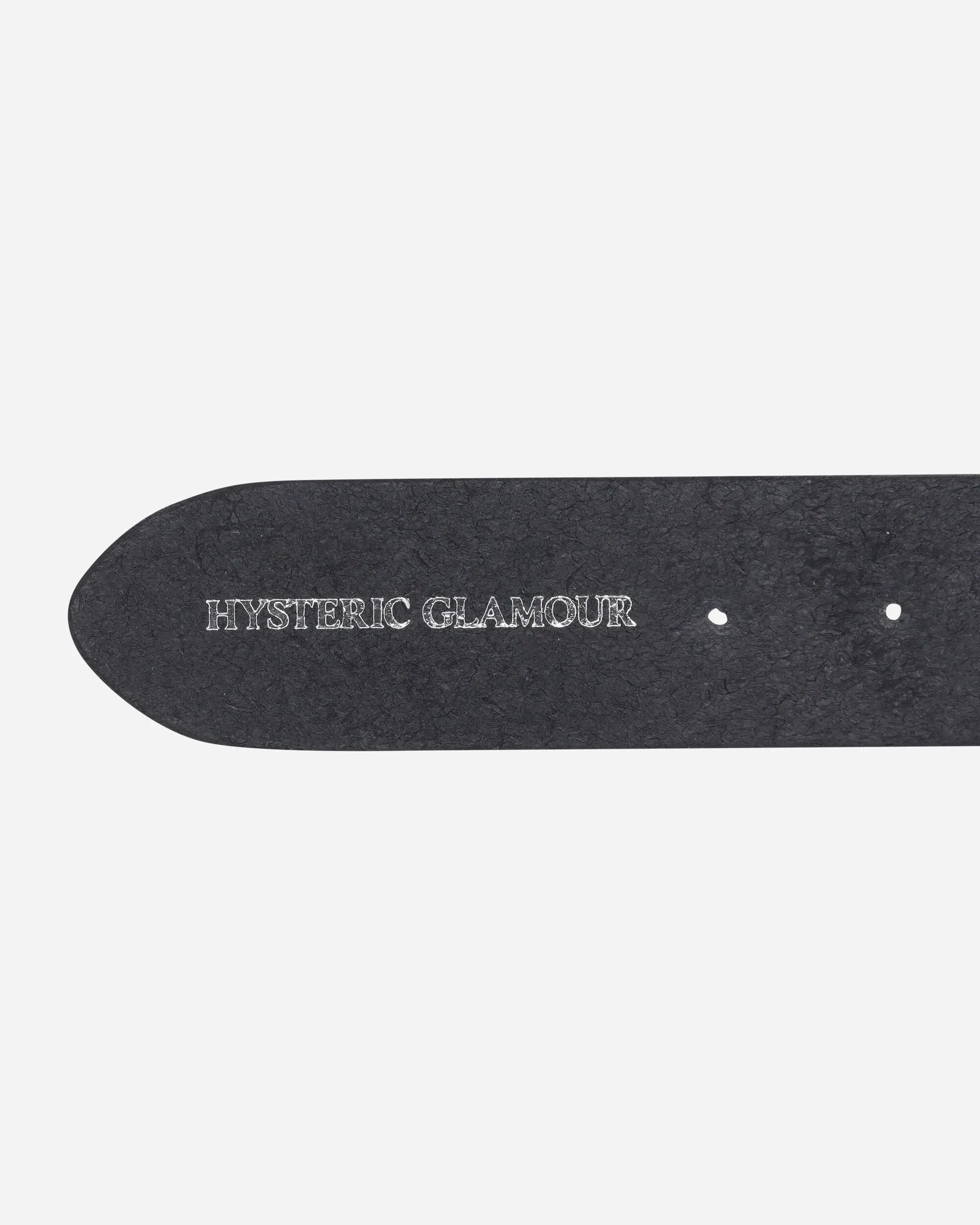 Hypnotized Logo Ring Leather Belt Black