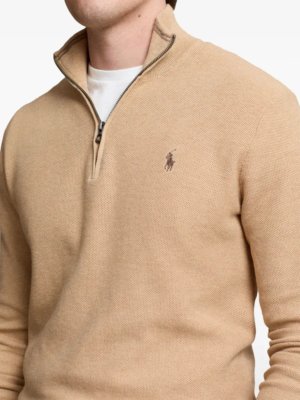 POLO RALPH LAUREN - Men Long Sleeve Cotton 1/2 Zip Sweater Pullover