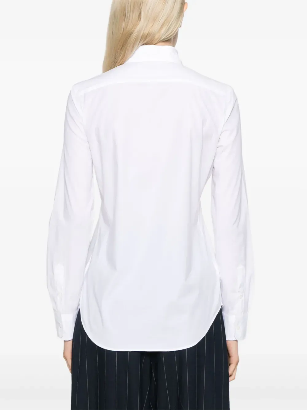 POLO RALPH LAUREN - Women 60/1 Stretch Poplin-Ls Brkn St-Long Sleeve-Button Front Shirt