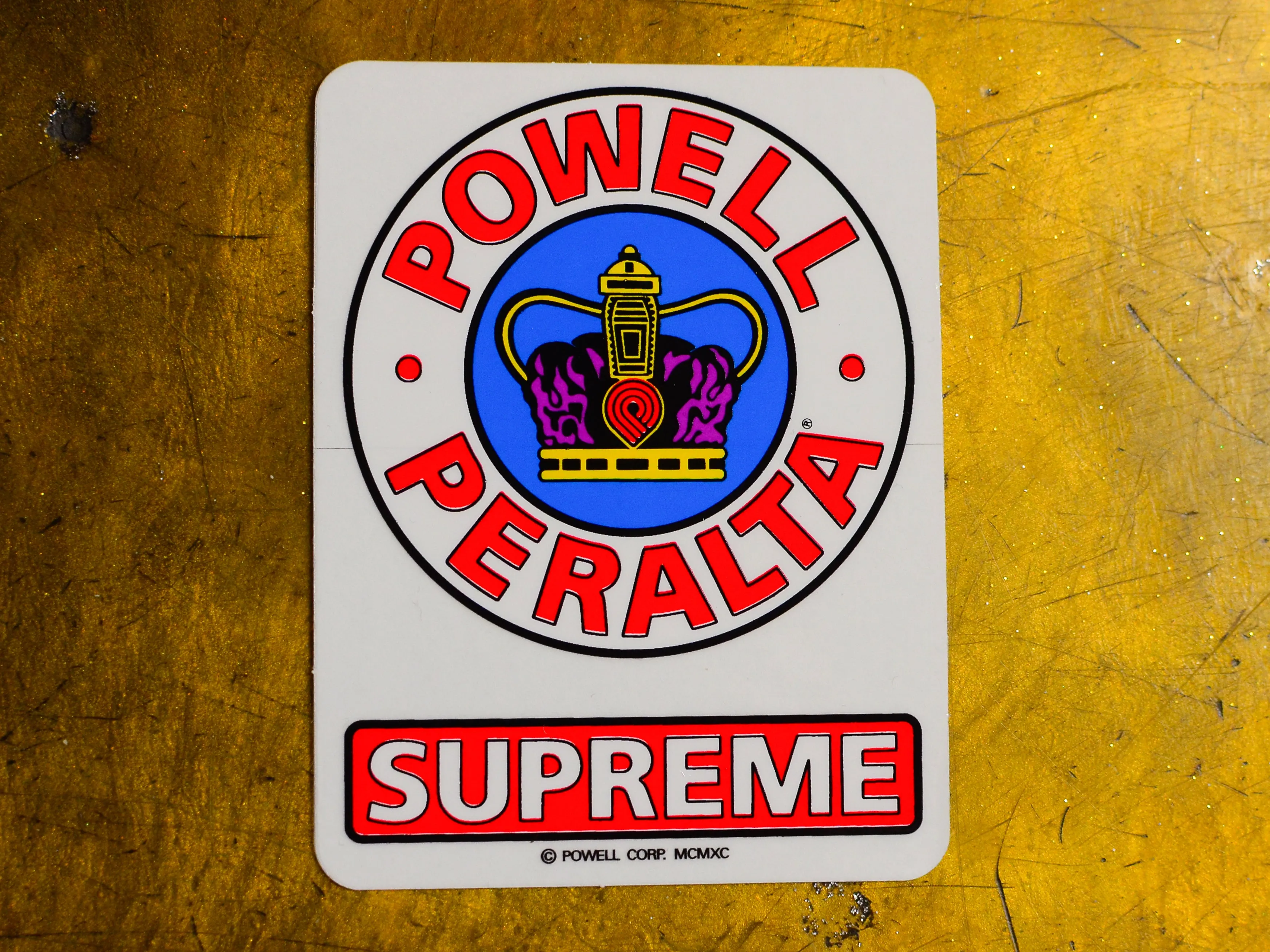 Powell Peralta Supreme Sticker - 3.25