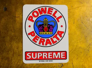 Powell Peralta Supreme Sticker - 3.25
