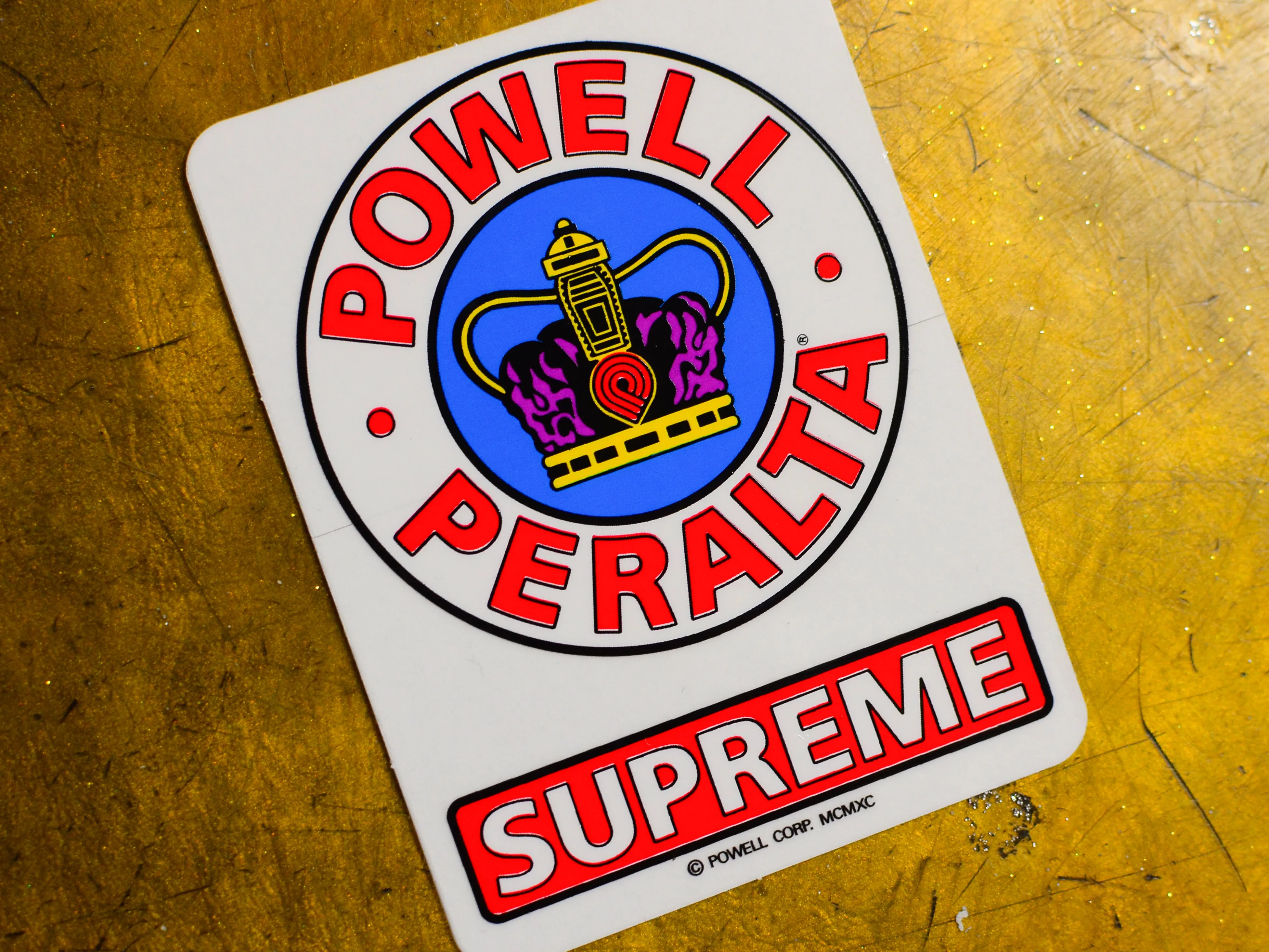 Powell Peralta Supreme Sticker - 3.25