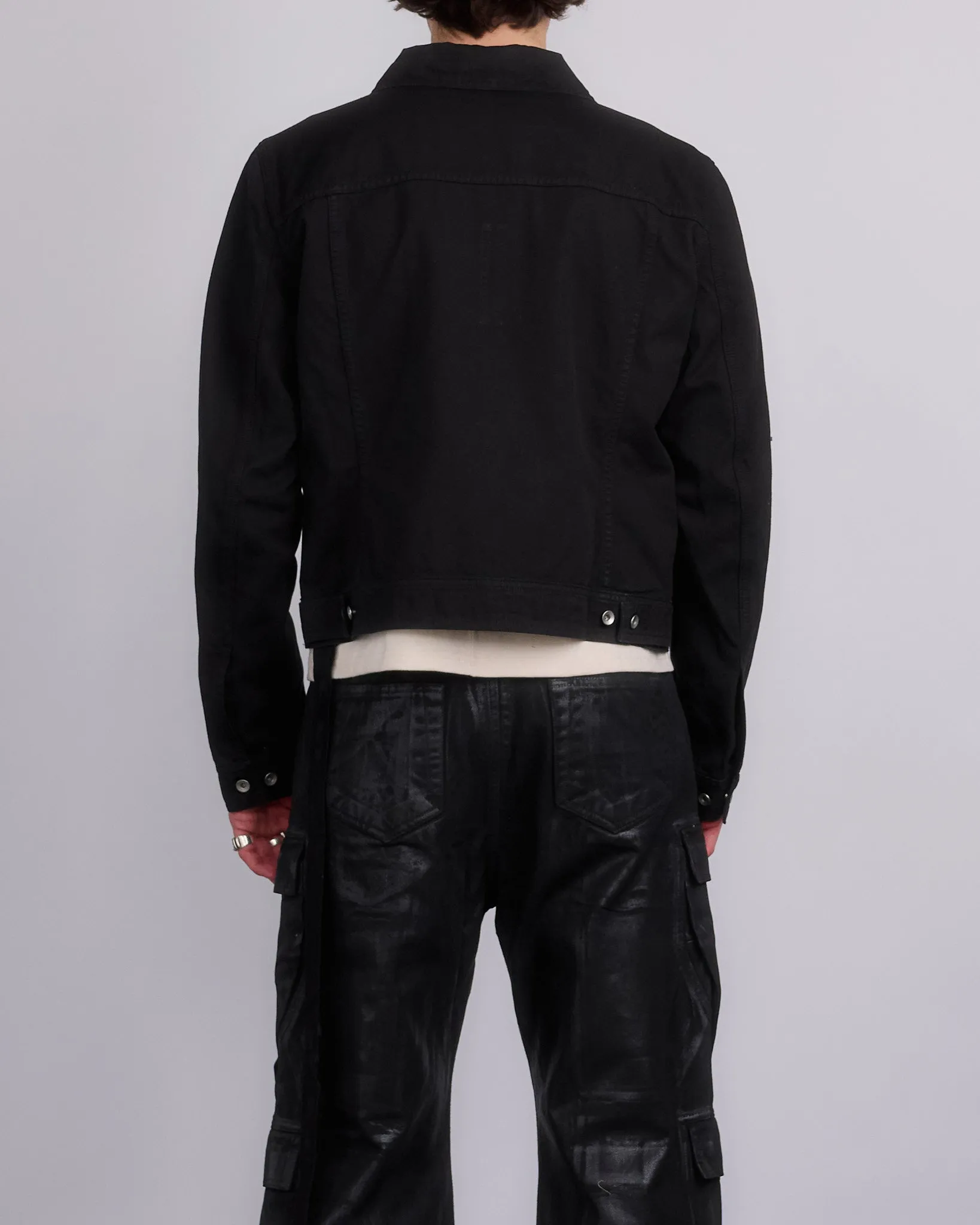 Rick Owens DRKSHDW Trucker Jacket Cotton Canvas Black