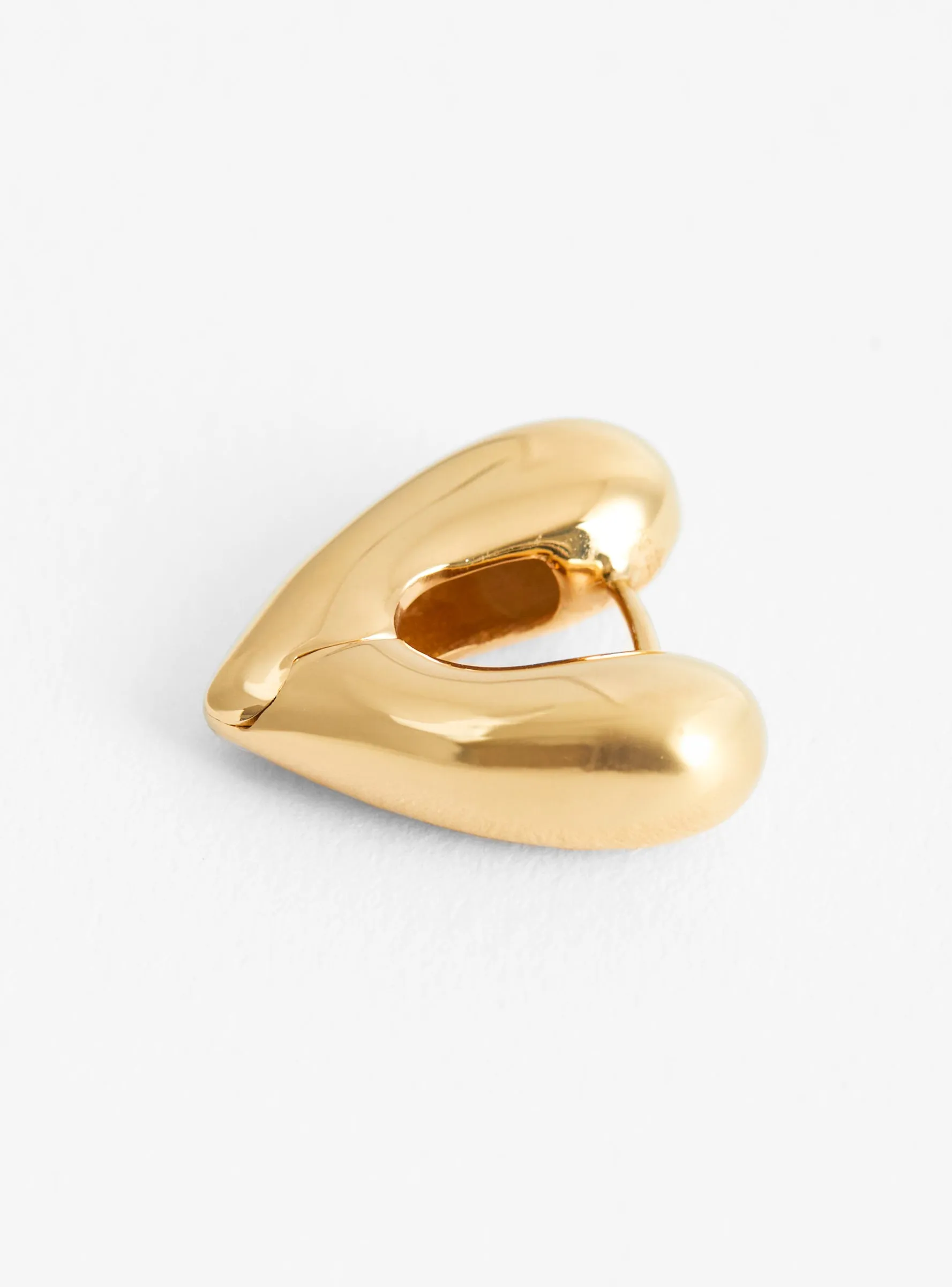 Small Heart Gold-Plated Hoop Earrings