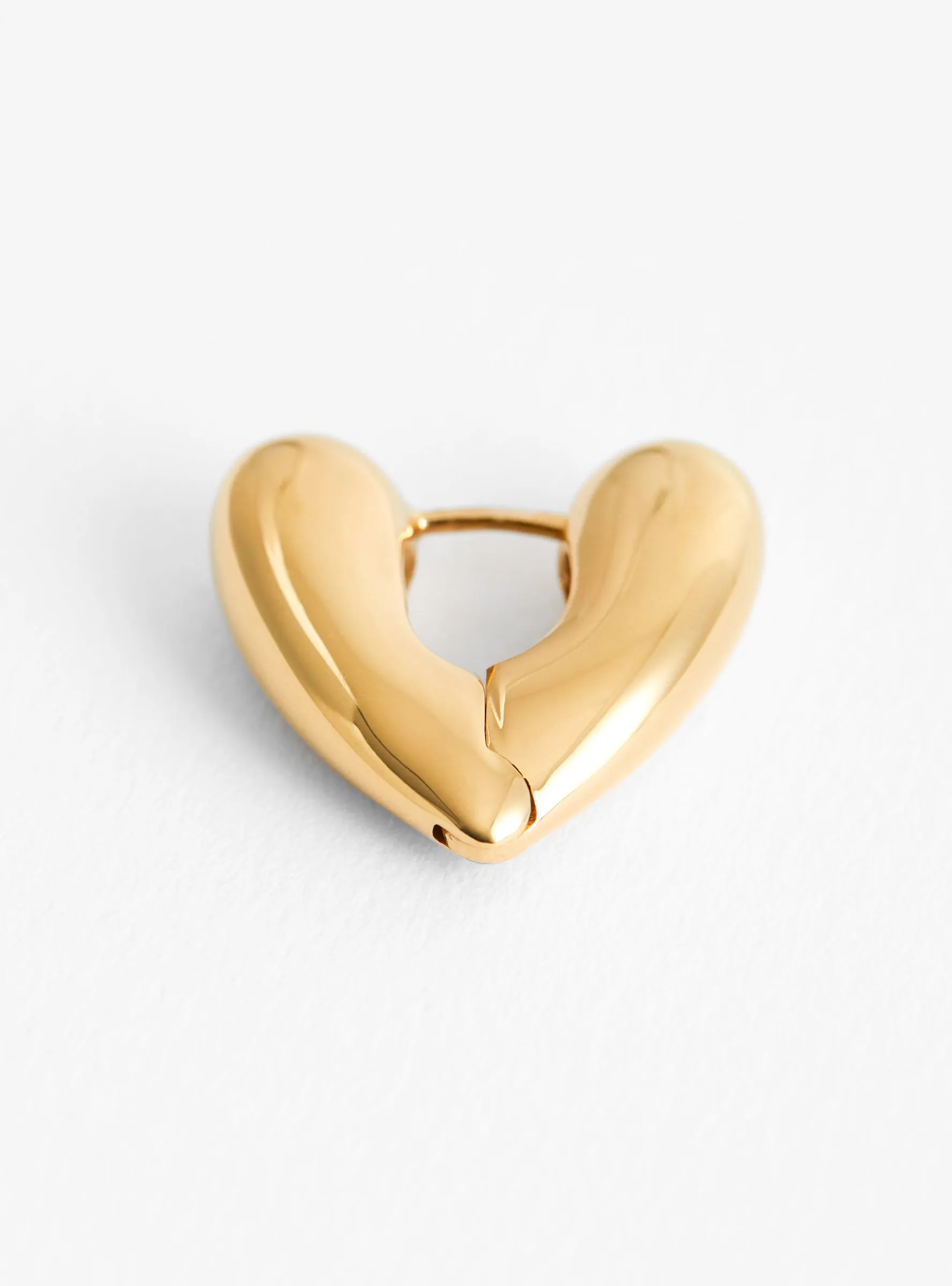 Small Heart Gold-Plated Hoop Earrings