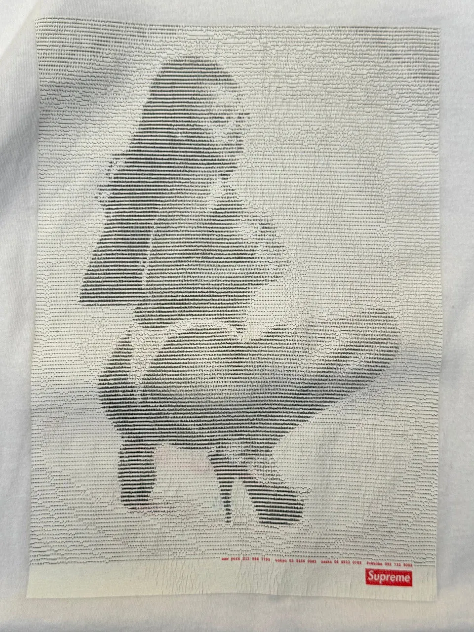 S/S 2017 Supreme Digital White Graphic Tee