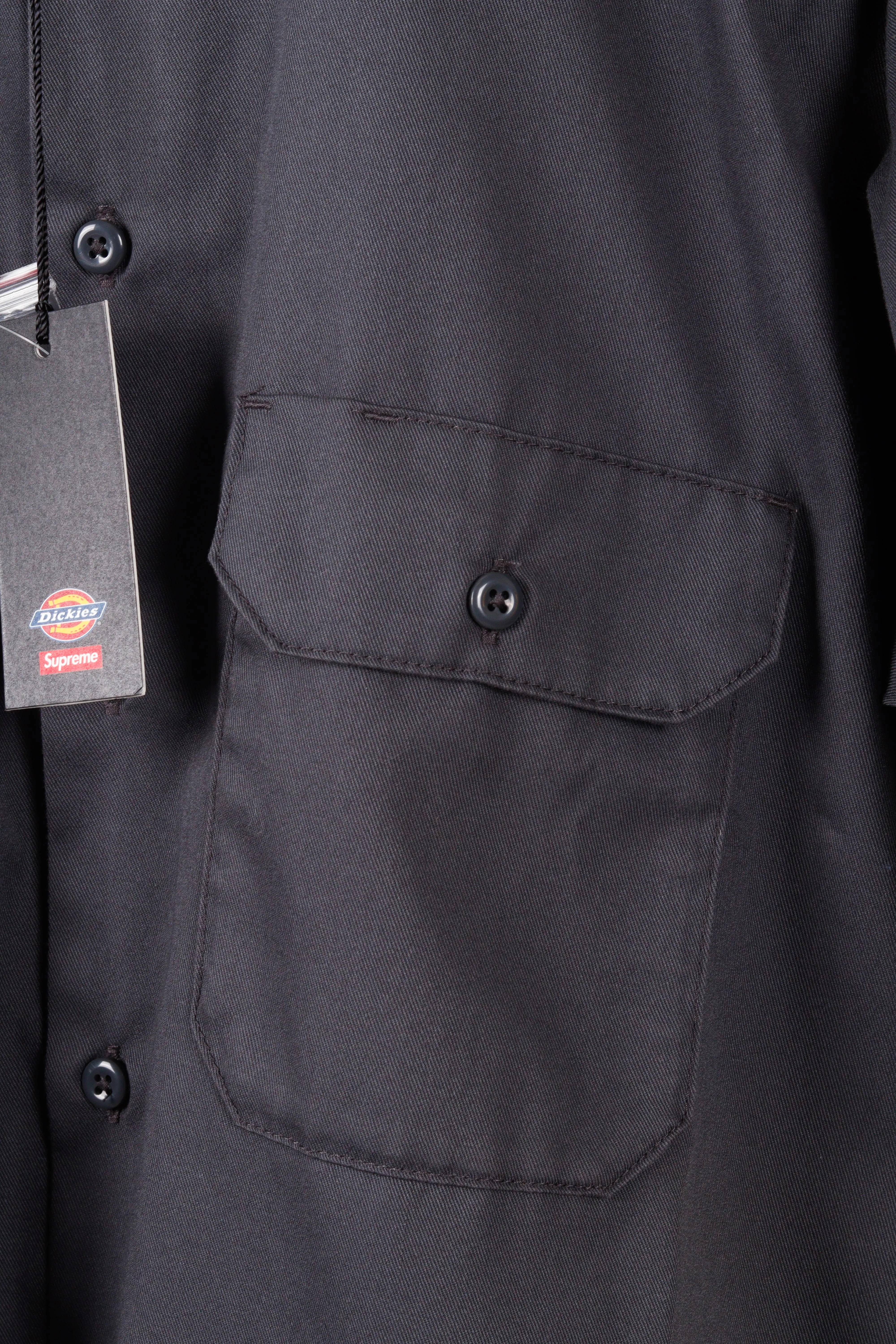SS22 Supreme x Dickies 'Stripe' S/S Work Shirt Charcoal (2022)
