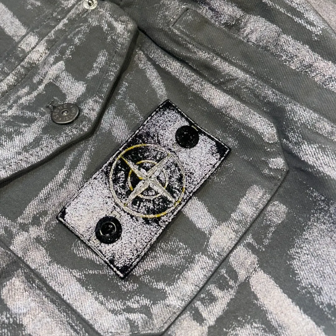 Stone Island x Supreme AW/23 Reflective Bull Denim-TC Trucker Jacket XL