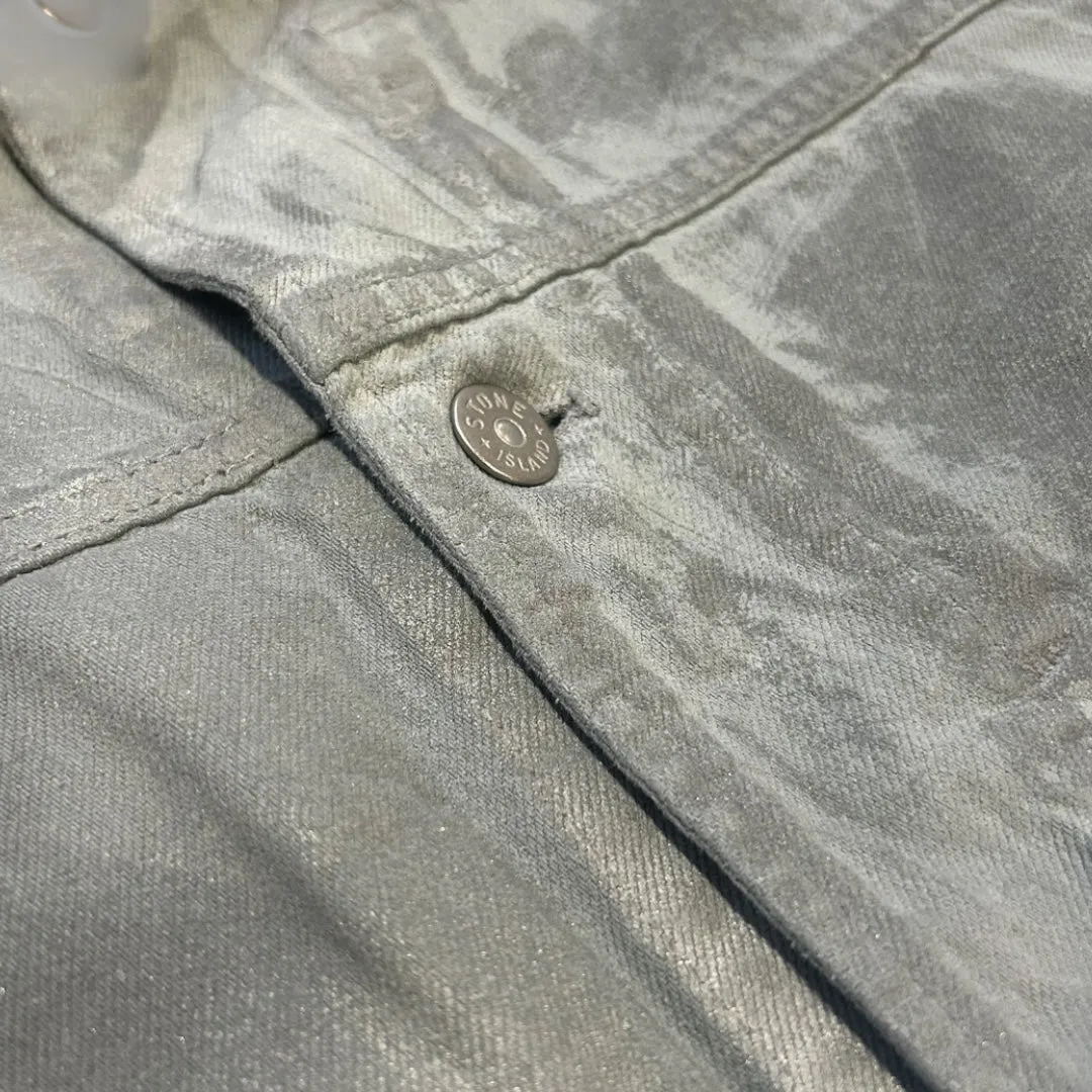 Stone Island x Supreme AW/23 Reflective Bull Denim-TC Trucker Jacket XL