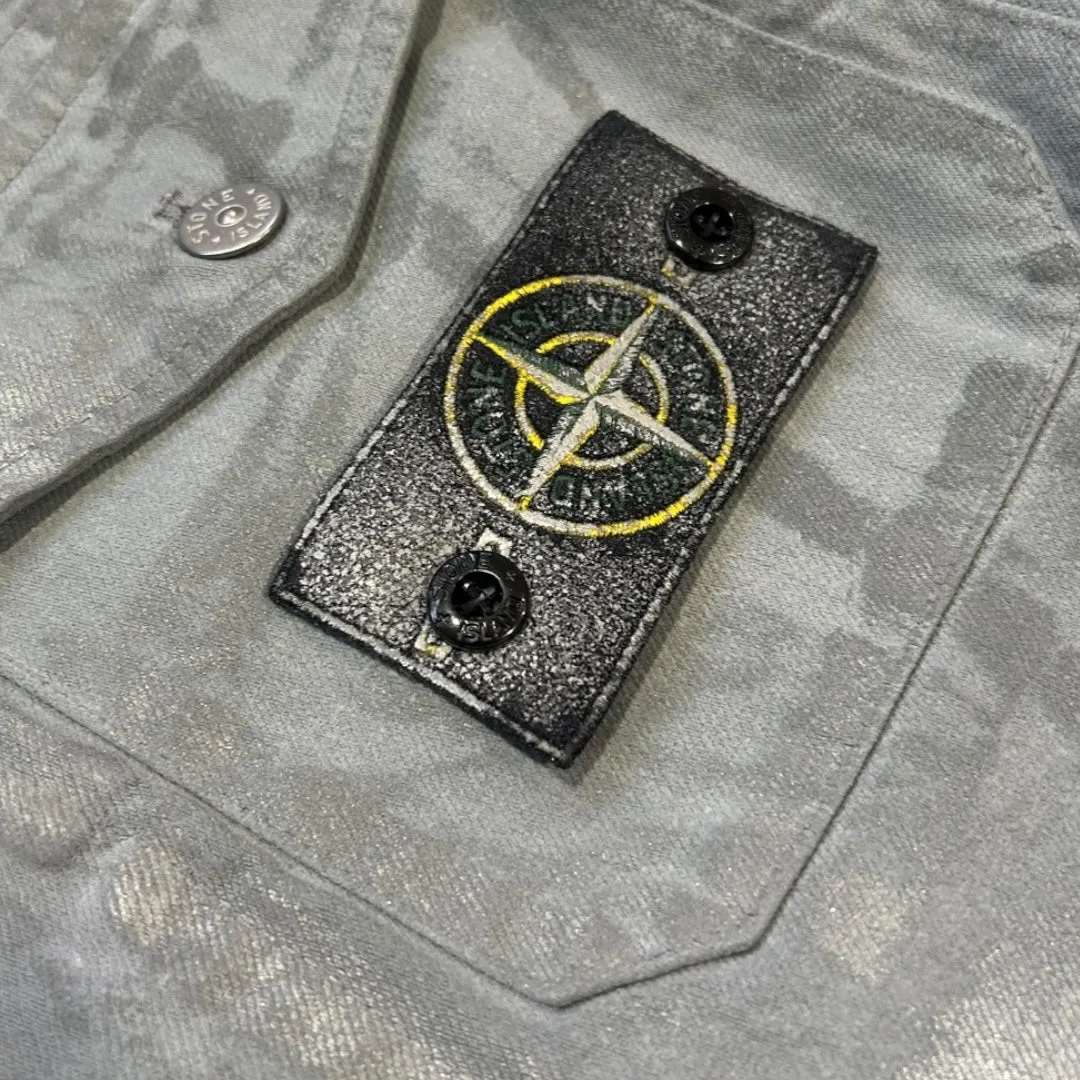 Stone Island x Supreme AW/23 Reflective Bull Denim-TC Trucker Jacket XL