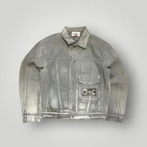 Stone Island x Supreme AW/23 Reflective Bull Denim-TC Trucker Jacket XL