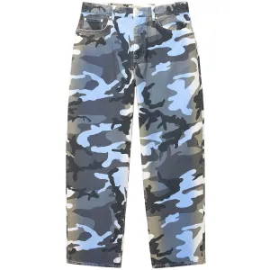 STSSY SPRAY DYE CANVAS BIG OL JEAN // BLUE CAMO
