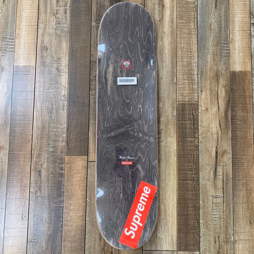Supreme Bling Box Logo Skateboard Deck Platinum
