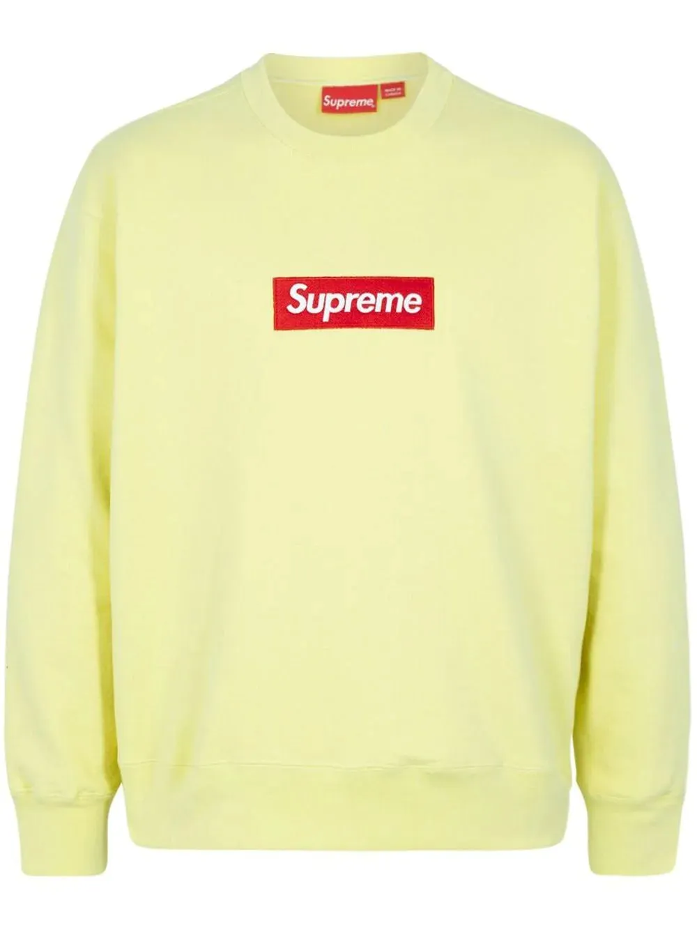 Supreme Box Logo Crewneck Hoodie Lime