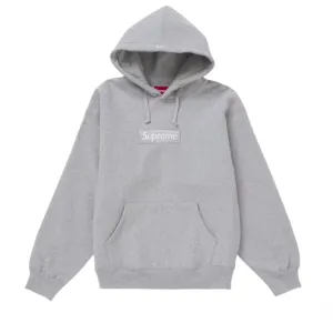 Supreme Box Logo Hoodie FW 2024 Heather Grey