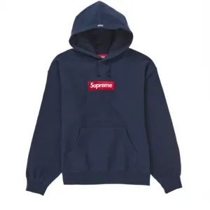 Supreme Box Logo Hoodie FW 2024 Navy