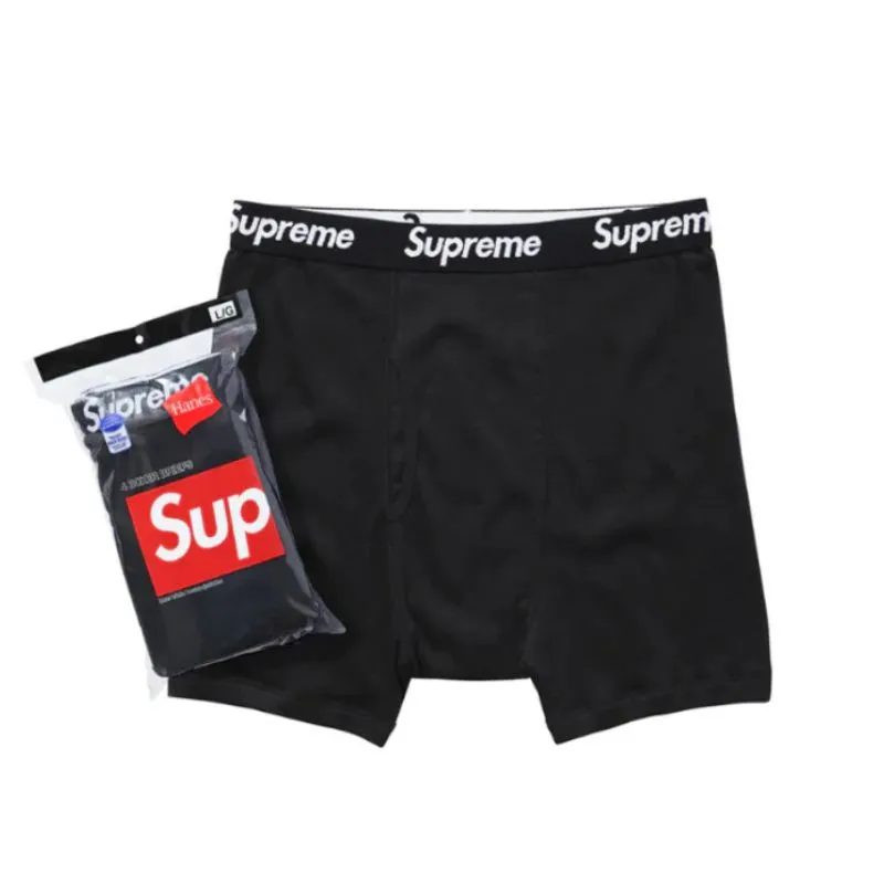 Supreme Boxers Black (4-Pack)