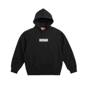 Supreme Burberry Box Logo Hoodie Black
