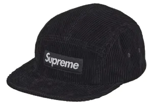 Supreme Corduroy Camp Cap (FW24)Black