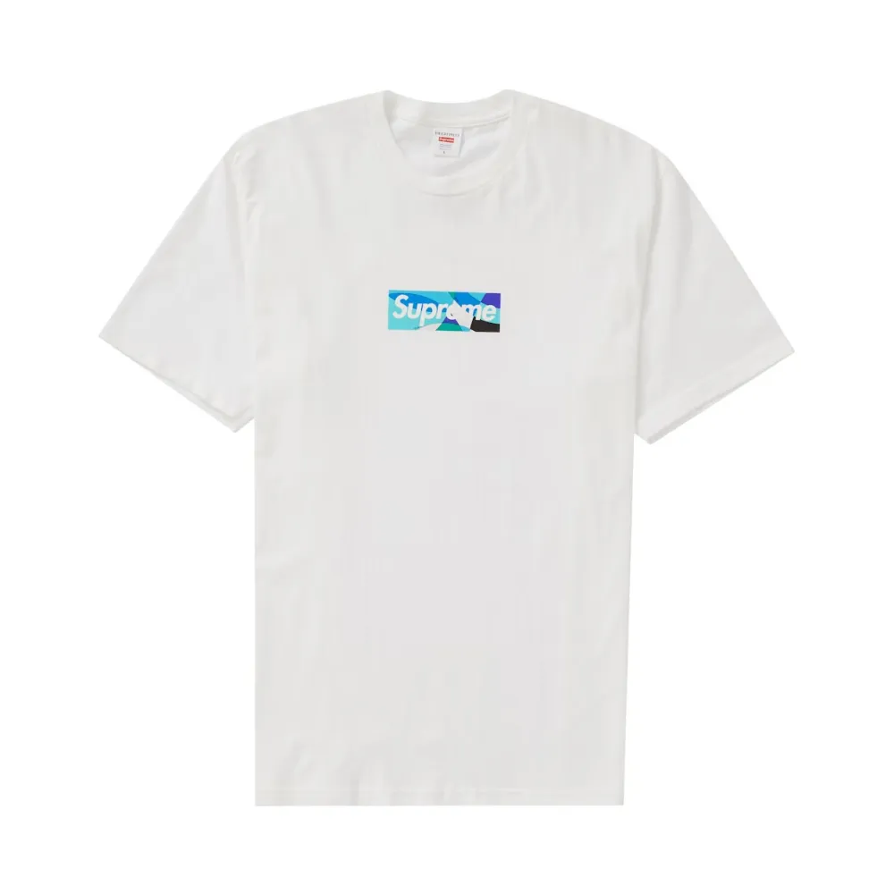 Supreme Emilio Pucci Box Logo Tee White Blue