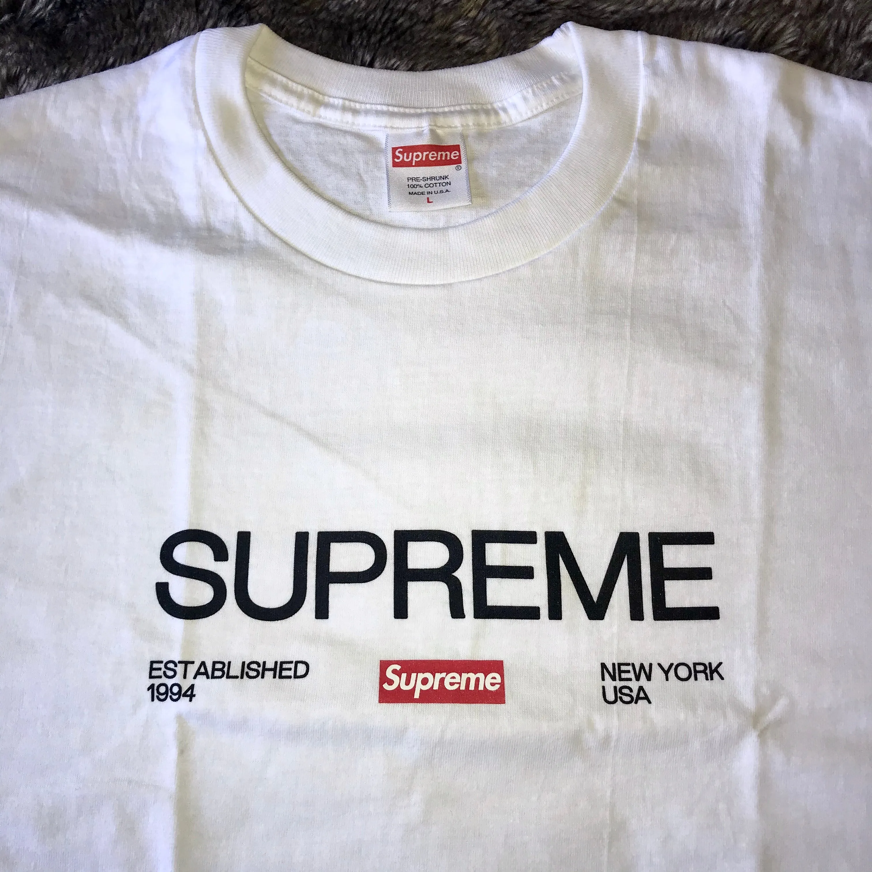 Supreme Est. 1994 Box Logo Tee (White)