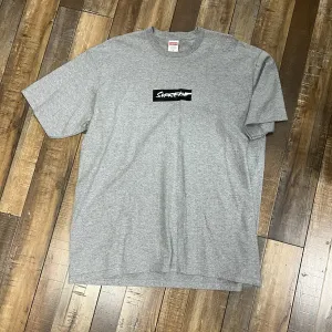 Supreme Futura Box Logo Tee Heather Grey