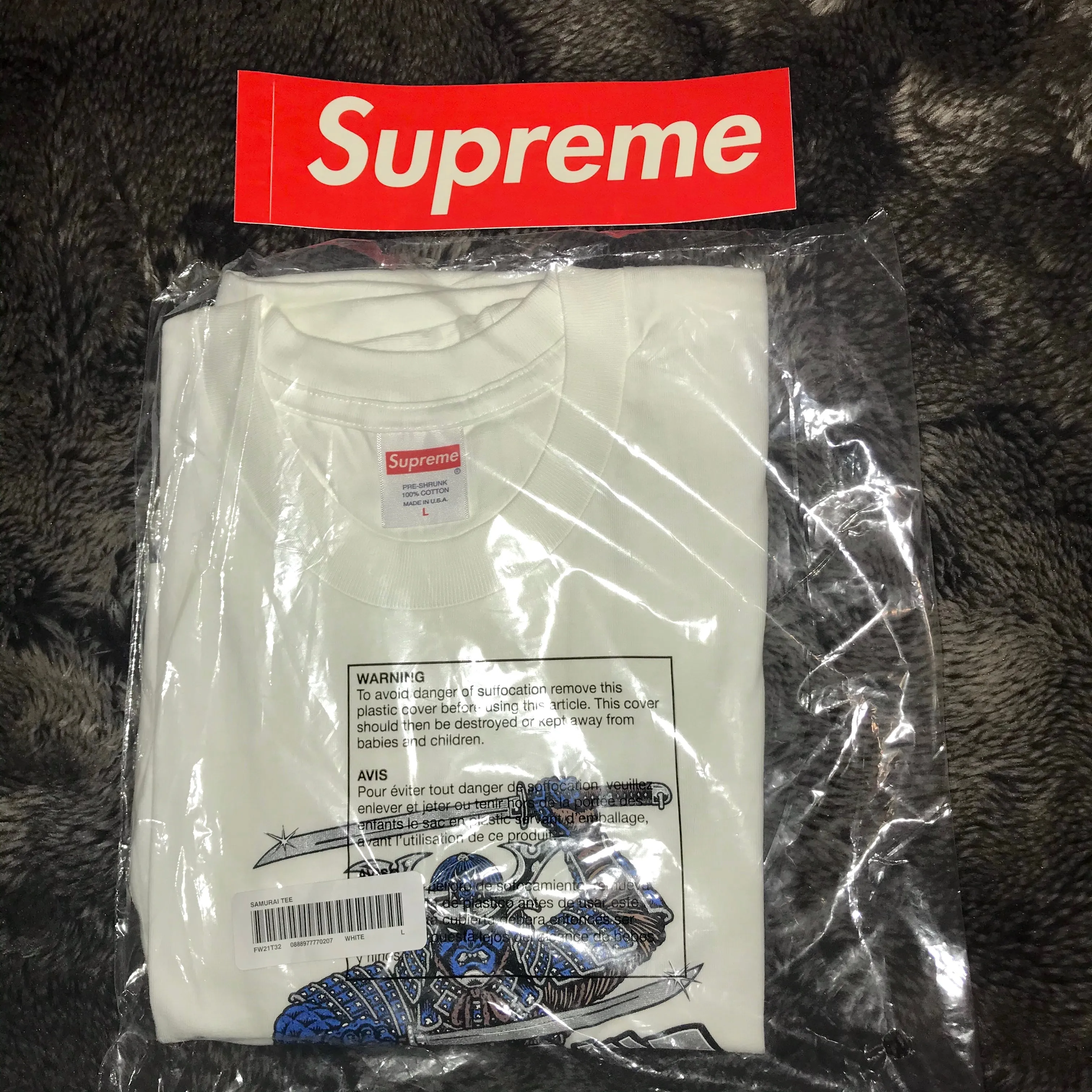 Supreme FW 2021 Samurai Tee (White)