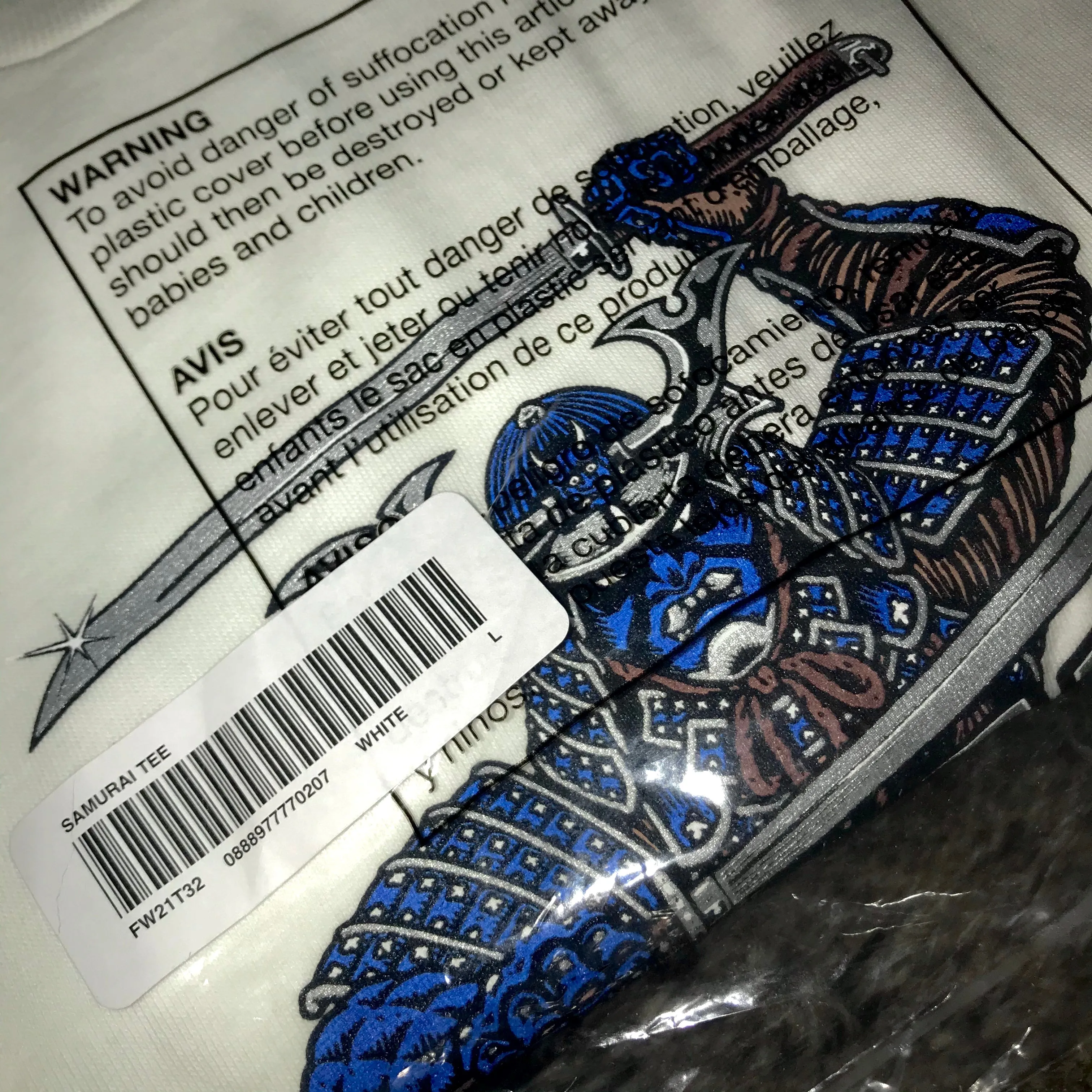 Supreme FW 2021 Samurai Tee (White)