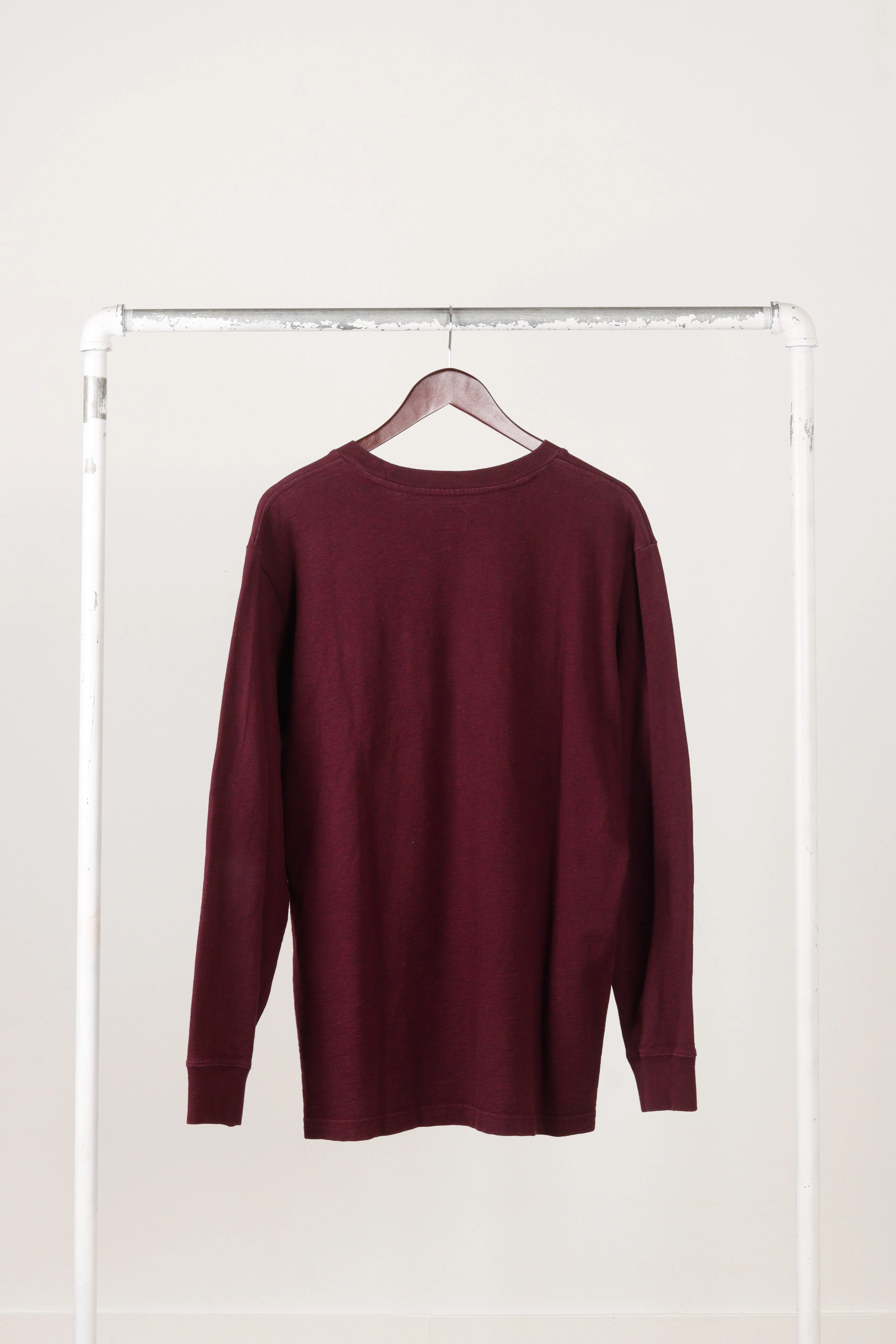 Supreme FW18 'L/S Pocket' Tee Dark Magenta (2018)