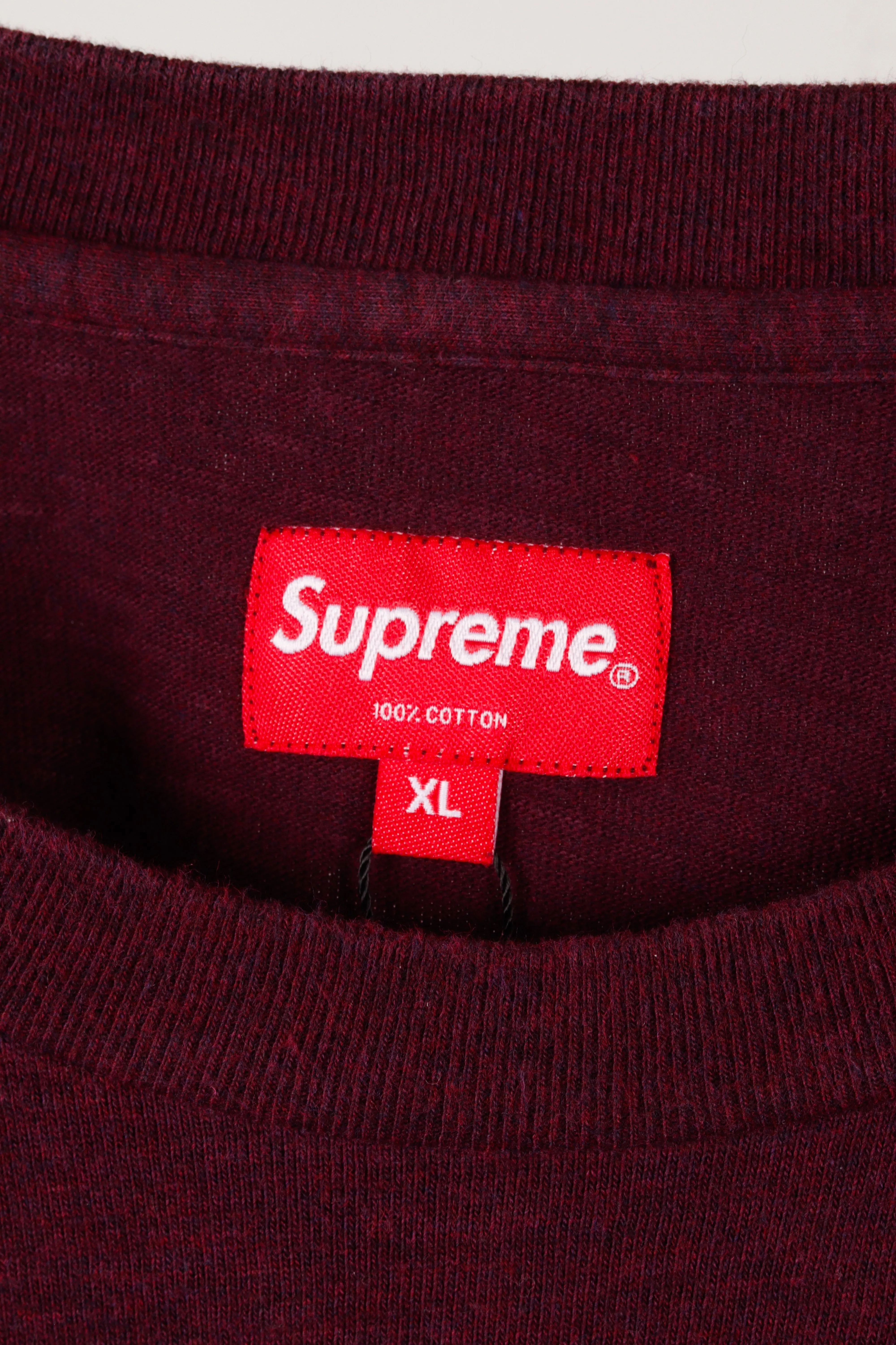 Supreme FW18 'L/S Pocket' Tee Dark Magenta (2018)