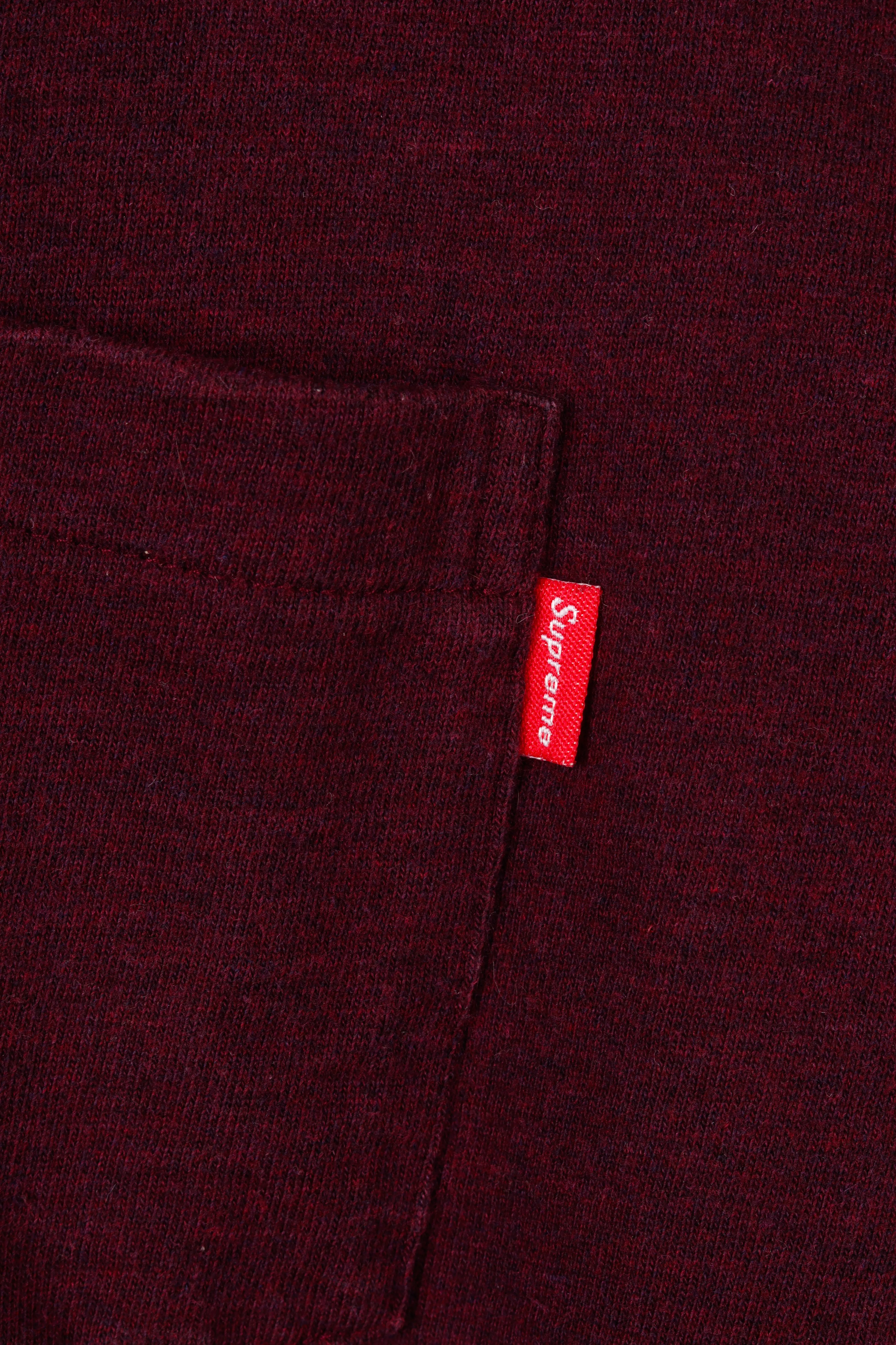 Supreme FW18 'L/S Pocket' Tee Dark Magenta (2018)