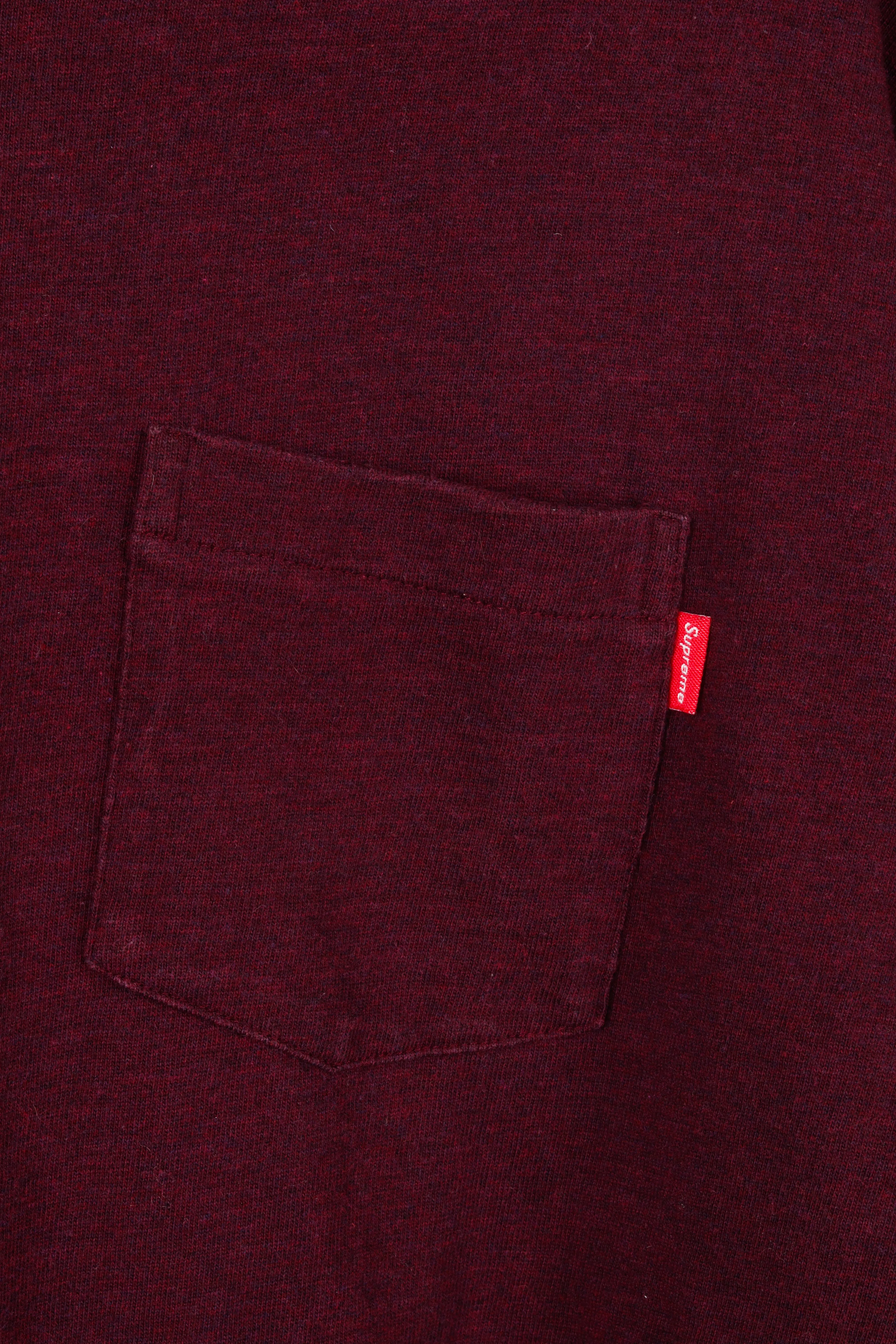 Supreme FW18 'L/S Pocket' Tee Dark Magenta (2018)
