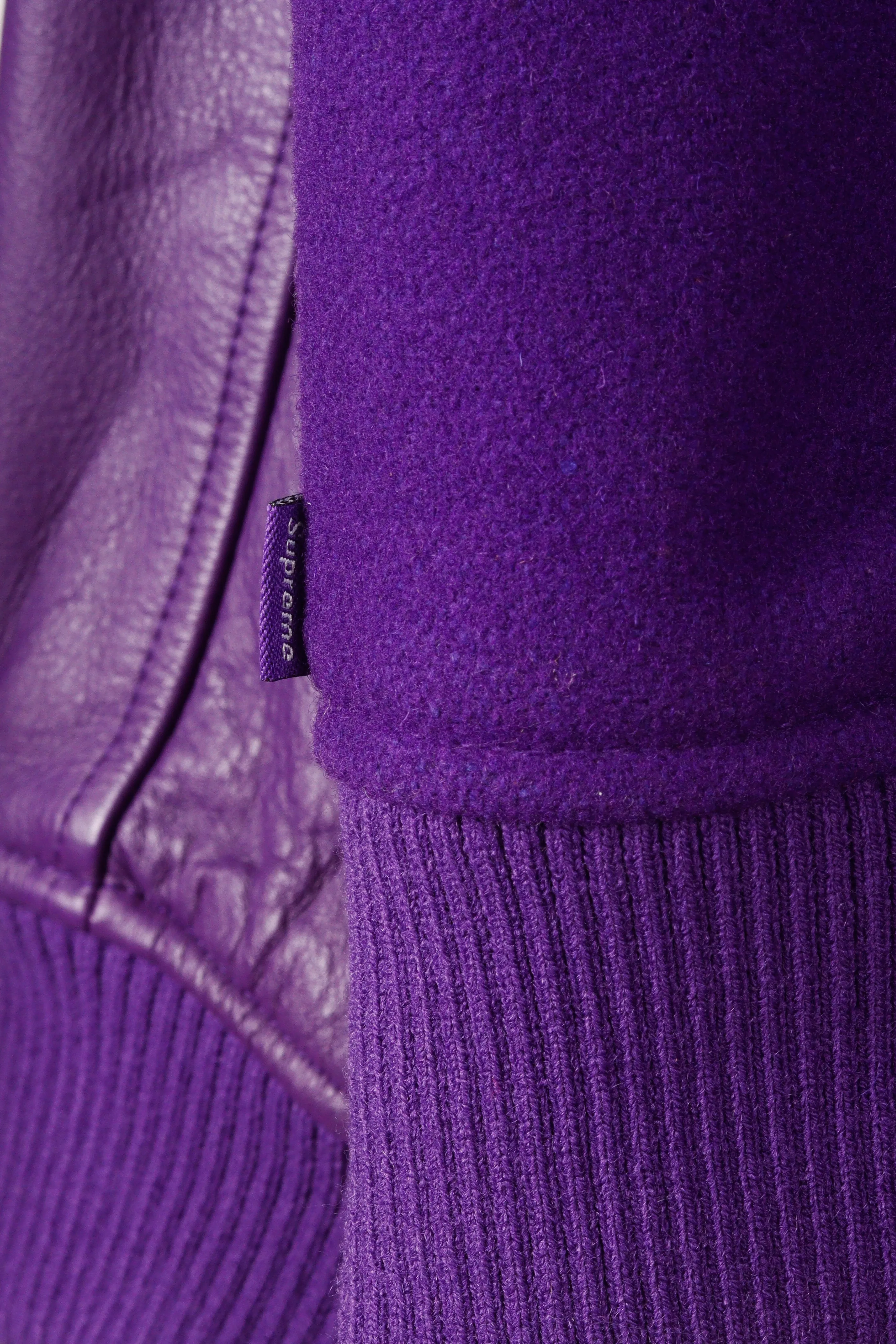 Supreme FW18 'Motion Logo Varsity' Jacket Purple (2018)