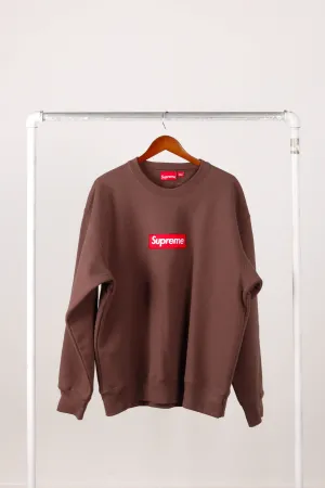 Supreme FW22 'Box Logo' Crewneck Sweatshirt Brown (2022)