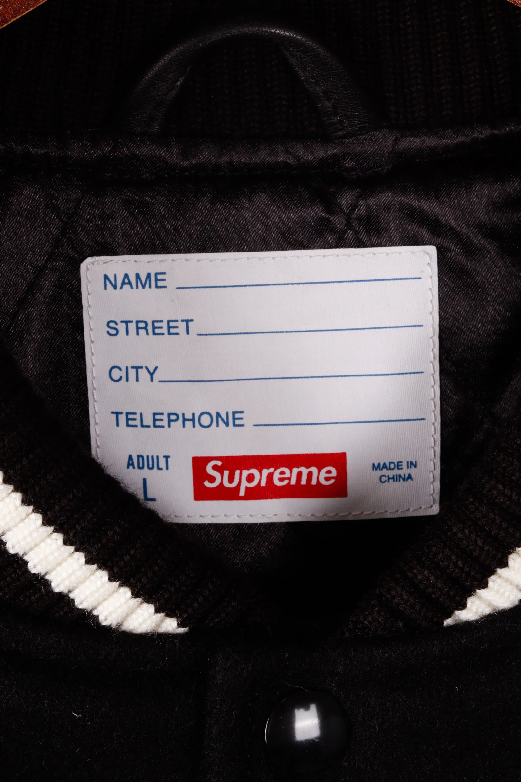 Supreme FW23 'Tiger' Varsity Jacket Black (2023)