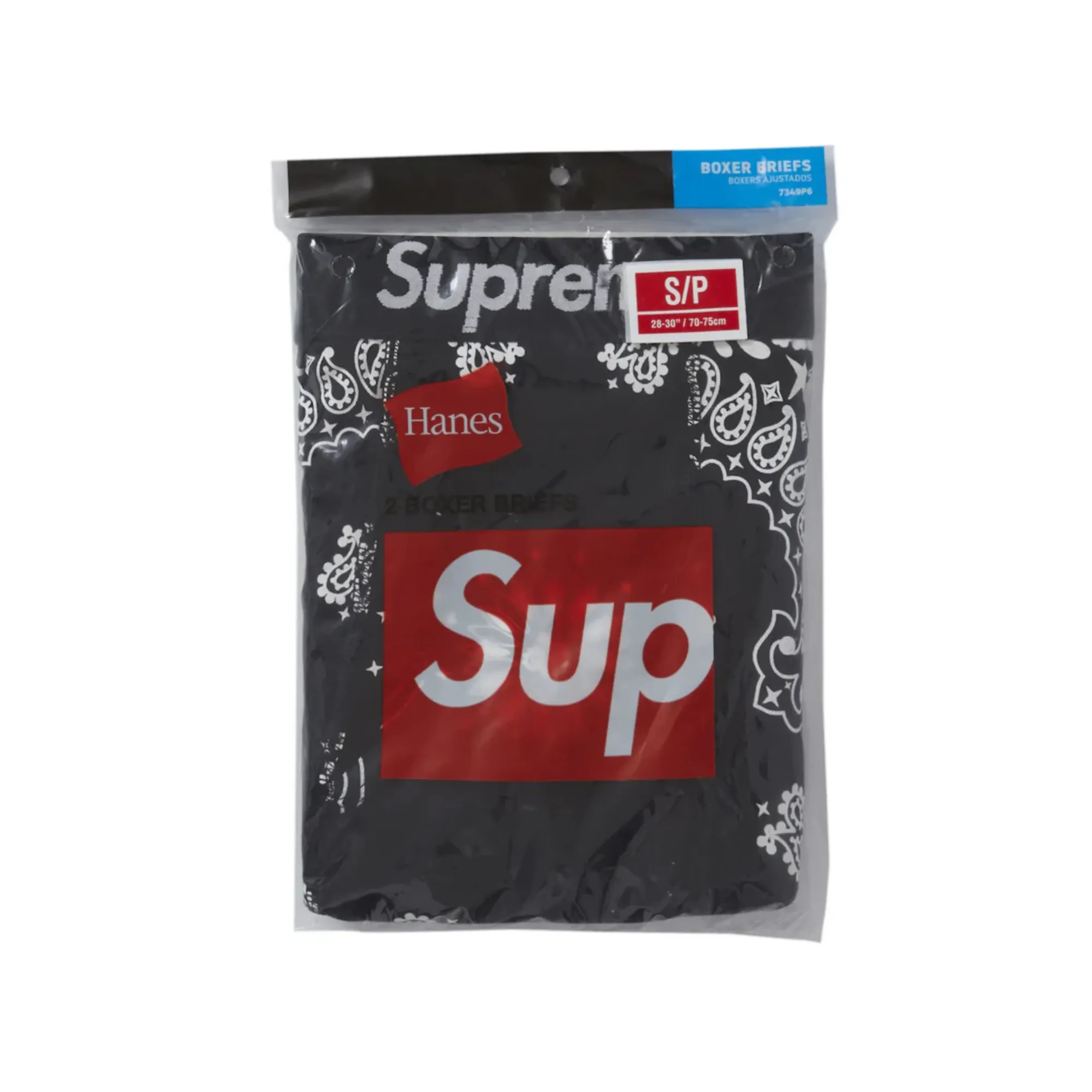 Supreme Hanes Bandana Boxer Briefs (2 stk.) Black
