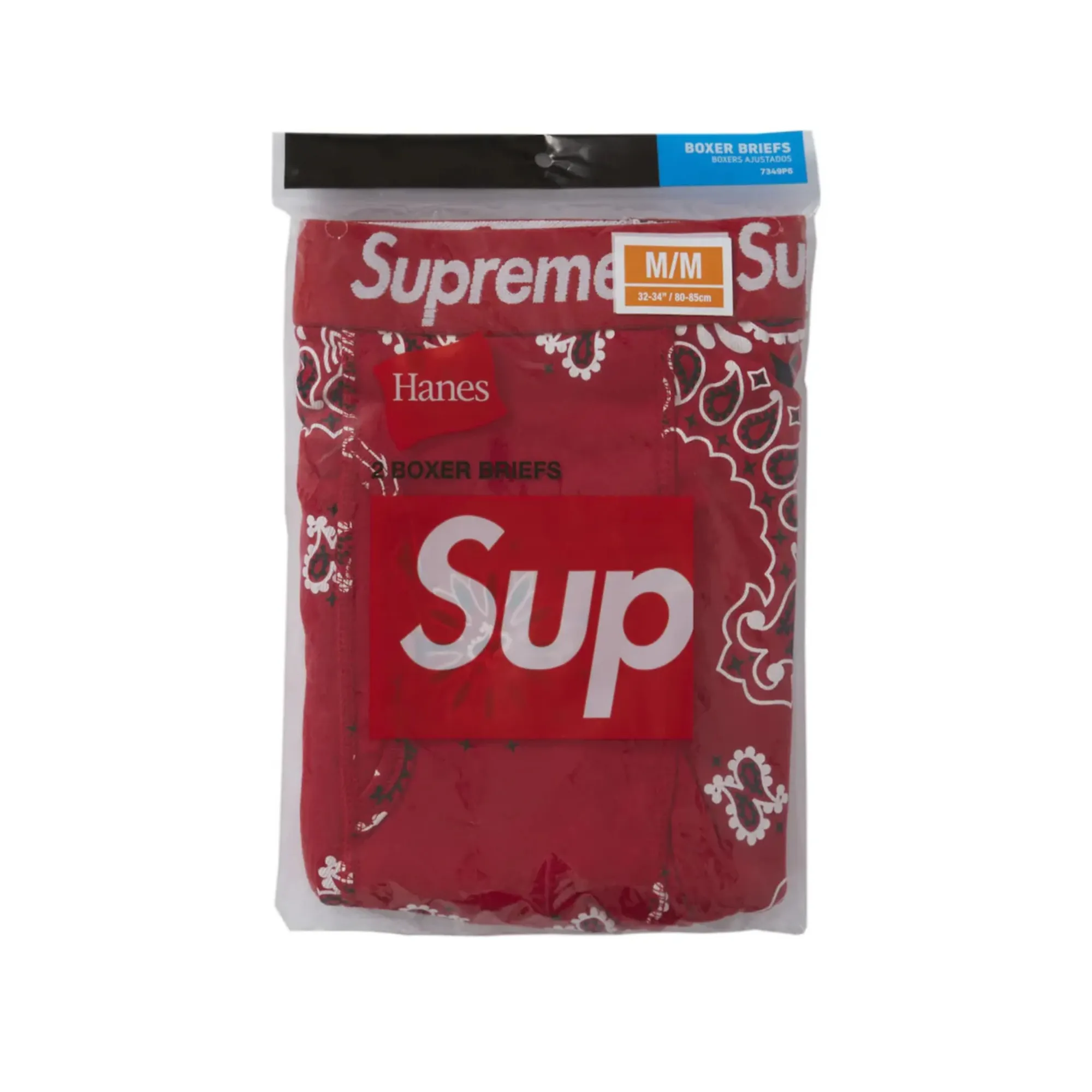 Supreme Hanes Bandana Boxer Briefs (2 stk.) Red