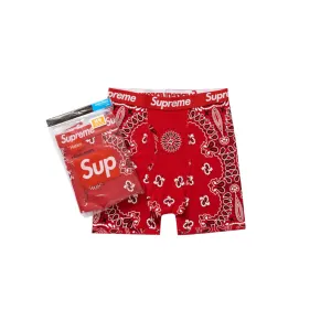 Supreme Hanes Bandana Boxer Briefs (2 stk.) Red