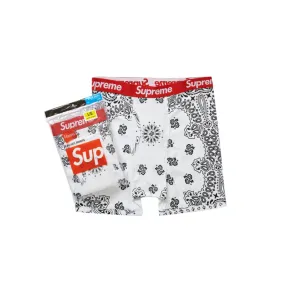 Supreme Hanes Bandana Boxer Briefs (2 stk.) White