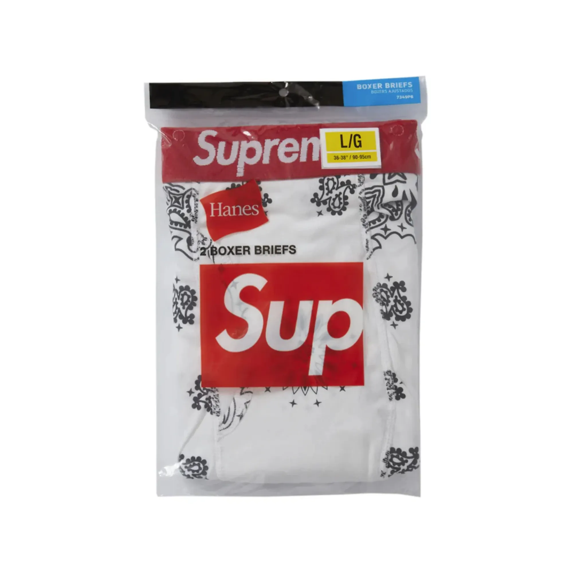 Supreme Hanes Bandana Boxer Briefs (2 stk.) White