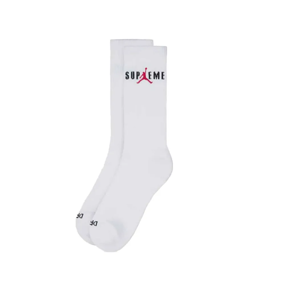 Supreme Jordan Crew Socks White