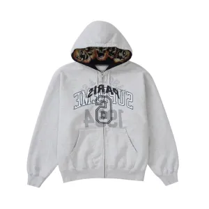 Supreme MM6 Maison Margiela Zip Up Hooded Sweatshirt Ash Grey
