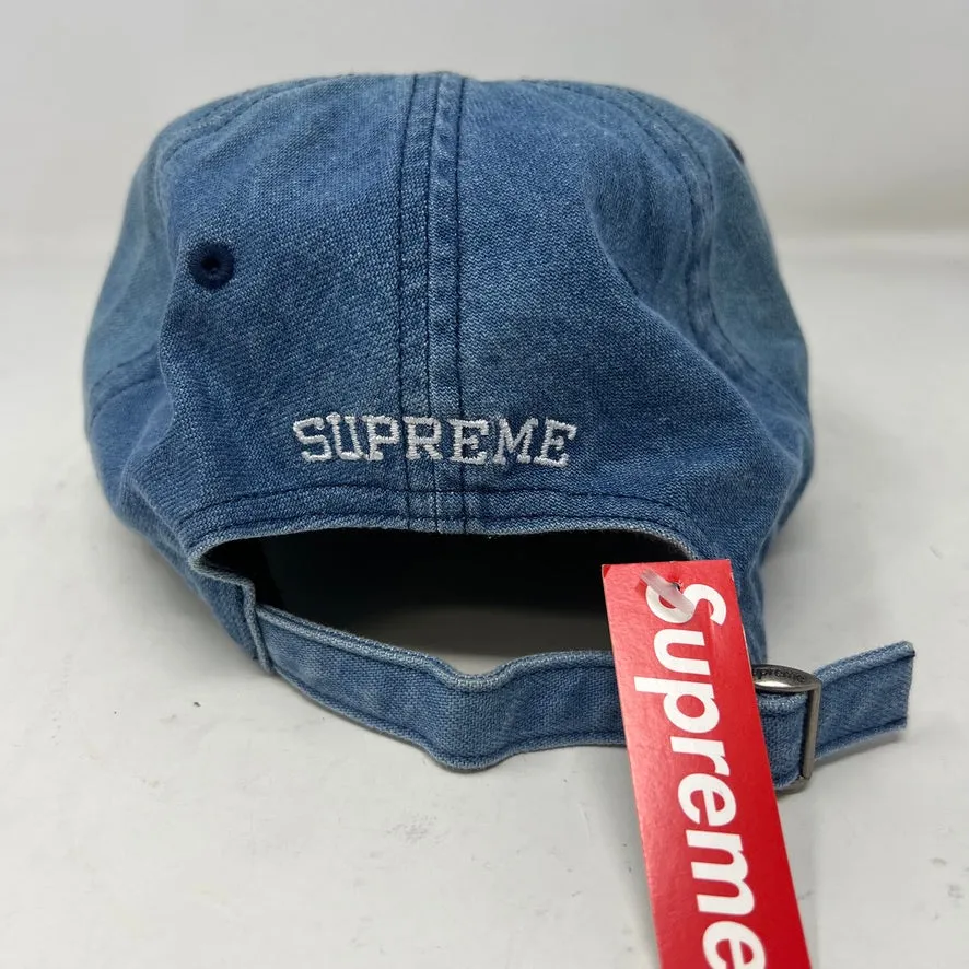 Supreme Multi Color Logo 6-Panel Light Denim